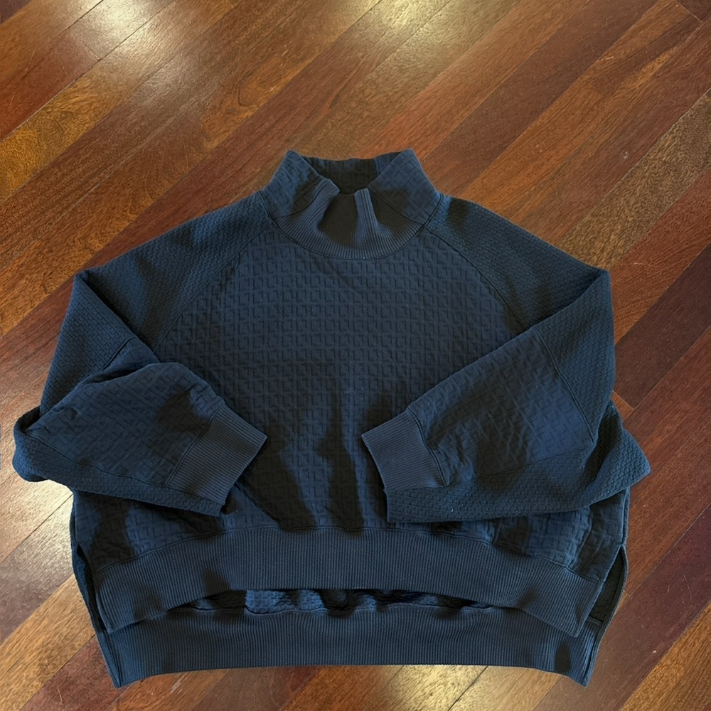 Nike Quilted Therma Pullover  - Navy